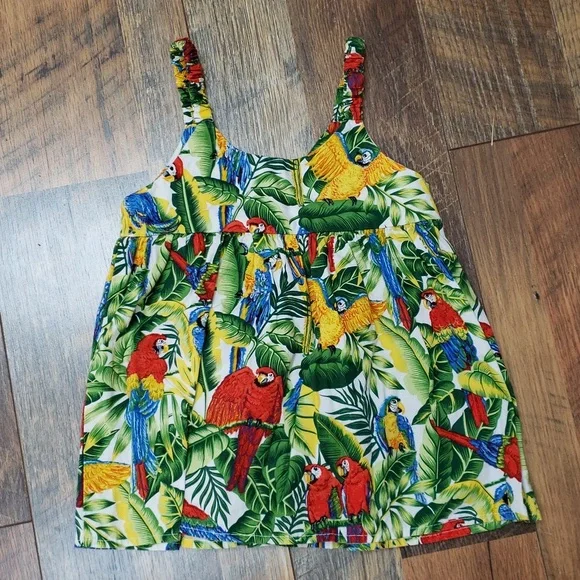 Aloha Republic | Dresses | Aloha Republic Sleeveless Tropical Botanical  Parrot Print Dress Size 6 Months | Poshmark